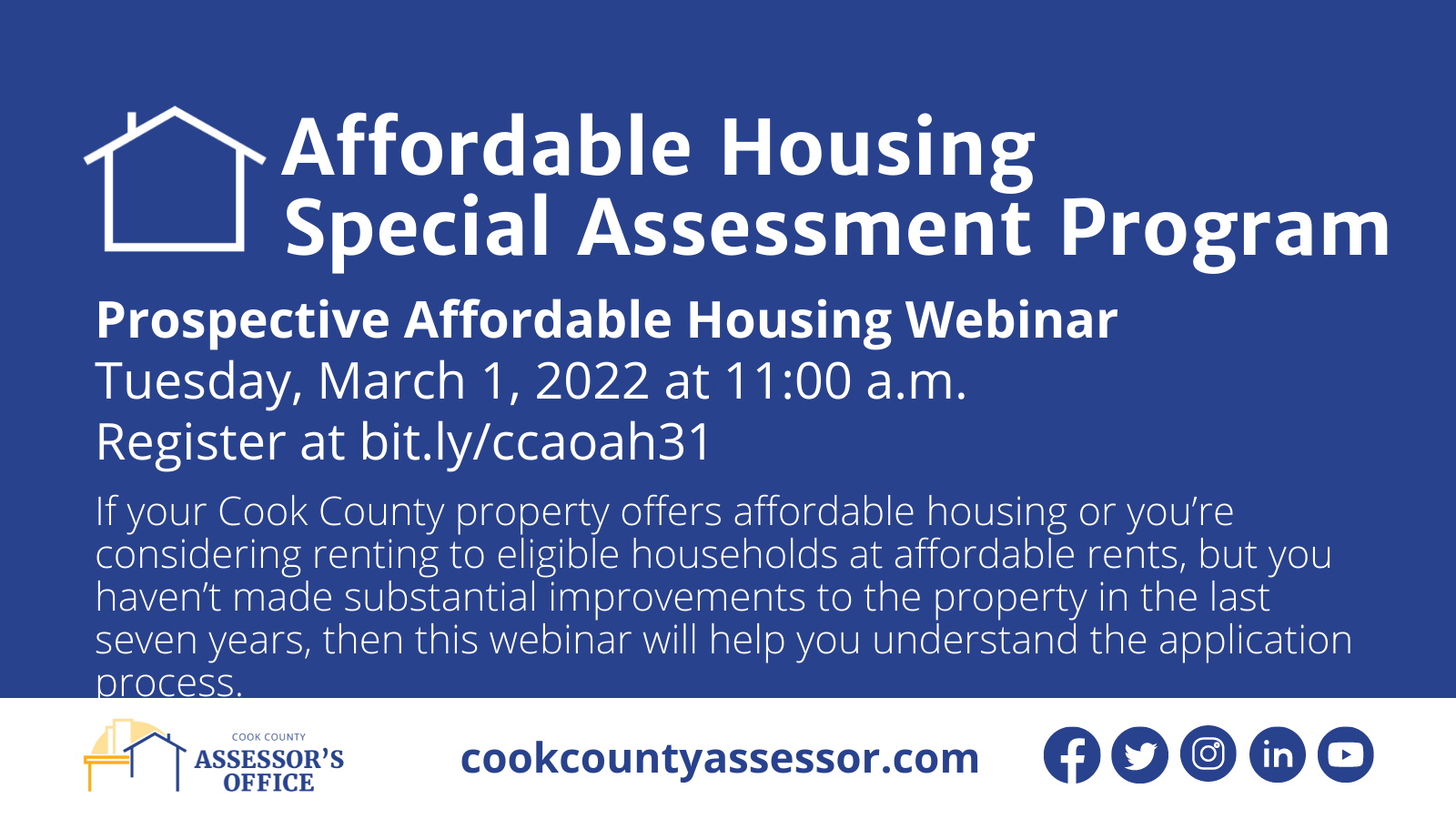 Affordable Housing Special Assessment Prospective Affordable Housing Webinar 3/1