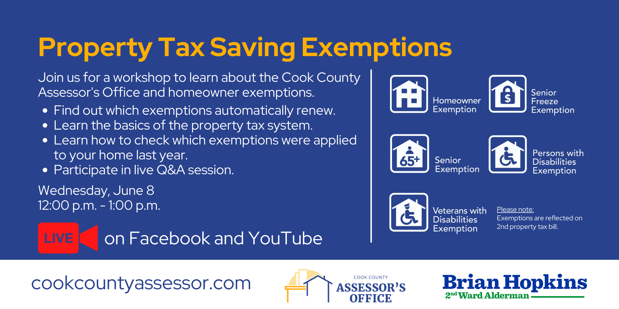 June 8, 2022 Property Tax Exemption Workshop with Ald Brian Hopkins (2nd Ward)