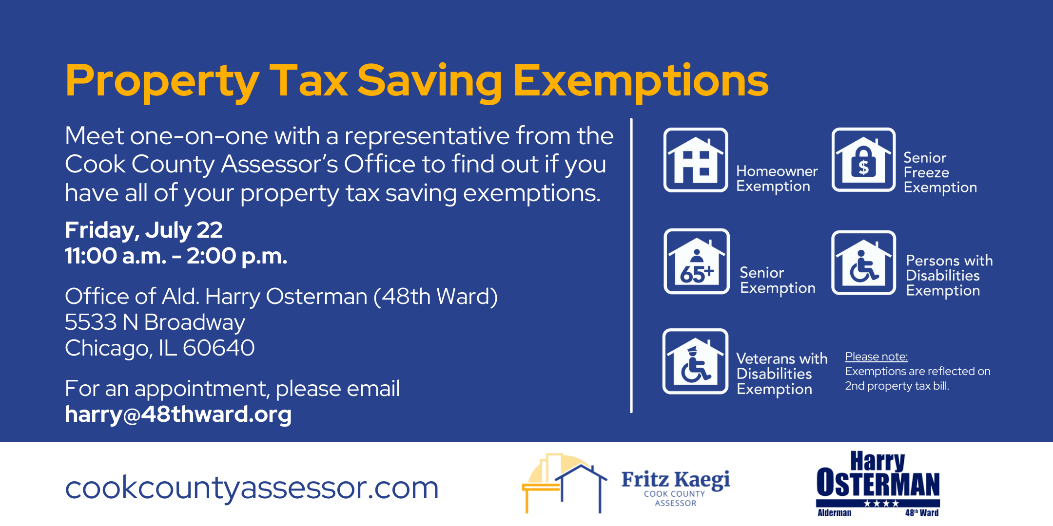Property Tax Exemption Assistance July 22, 2022 Ald. Harry Osterman