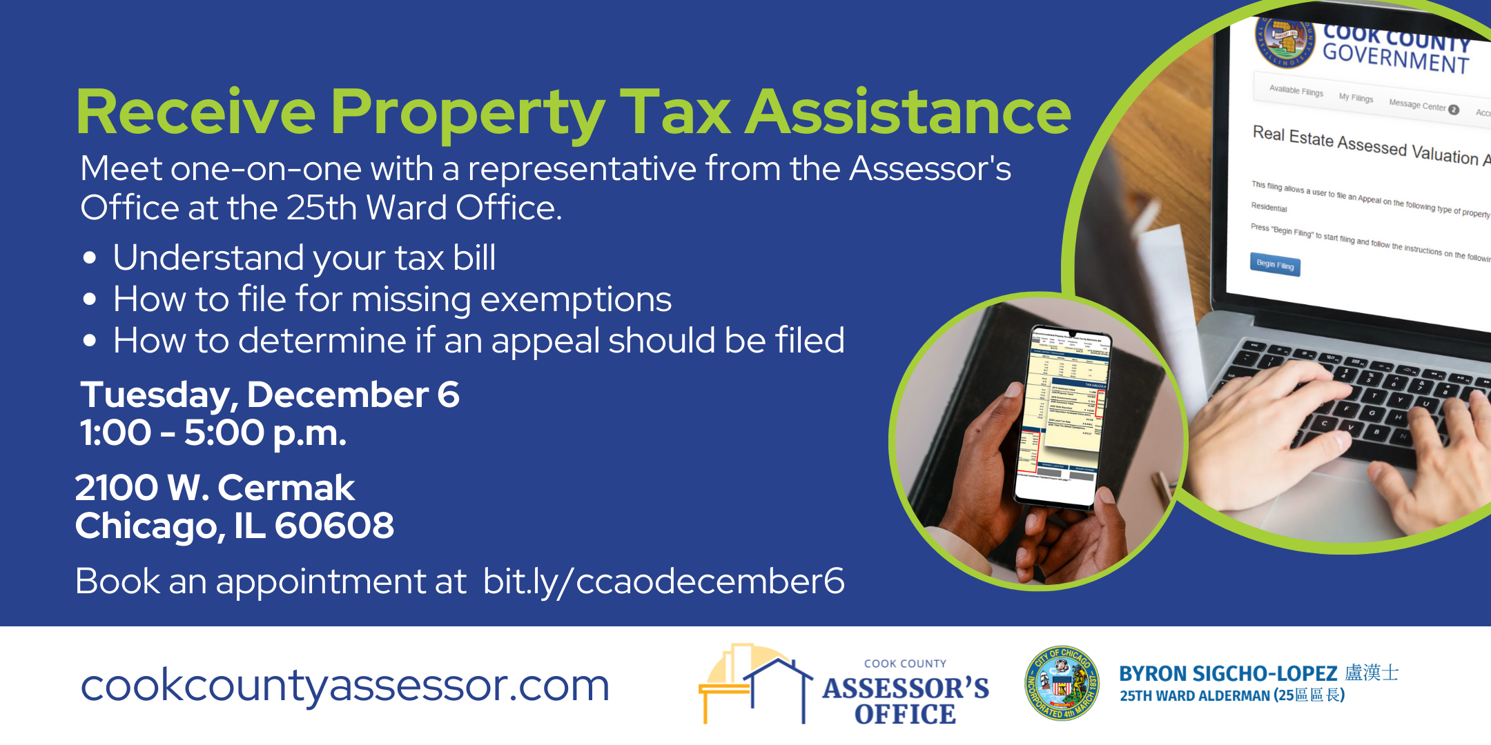 one on one appointments 25th ward december 6 2022