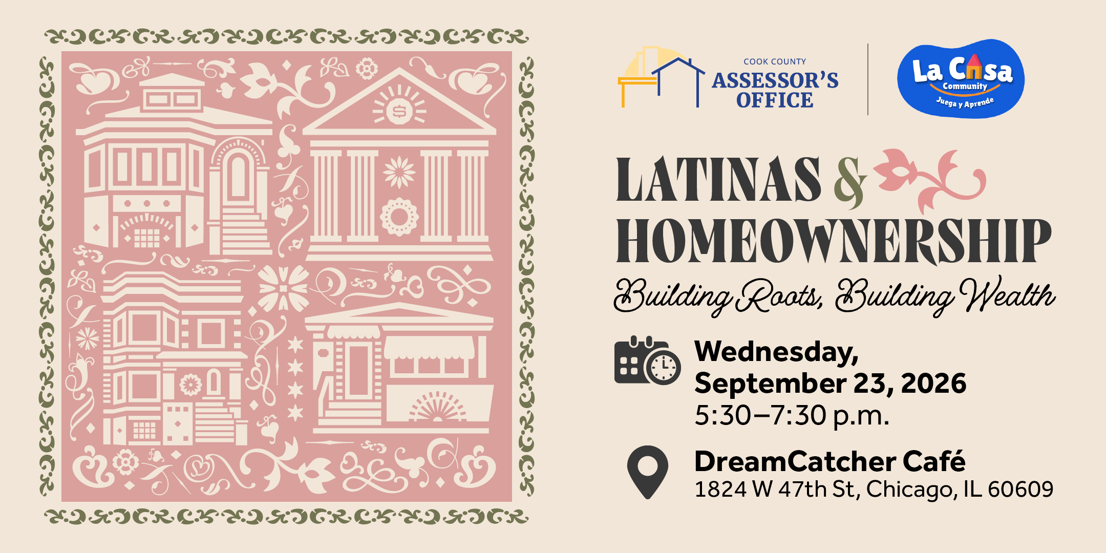 Invite graphic to Latinas & Homeownership