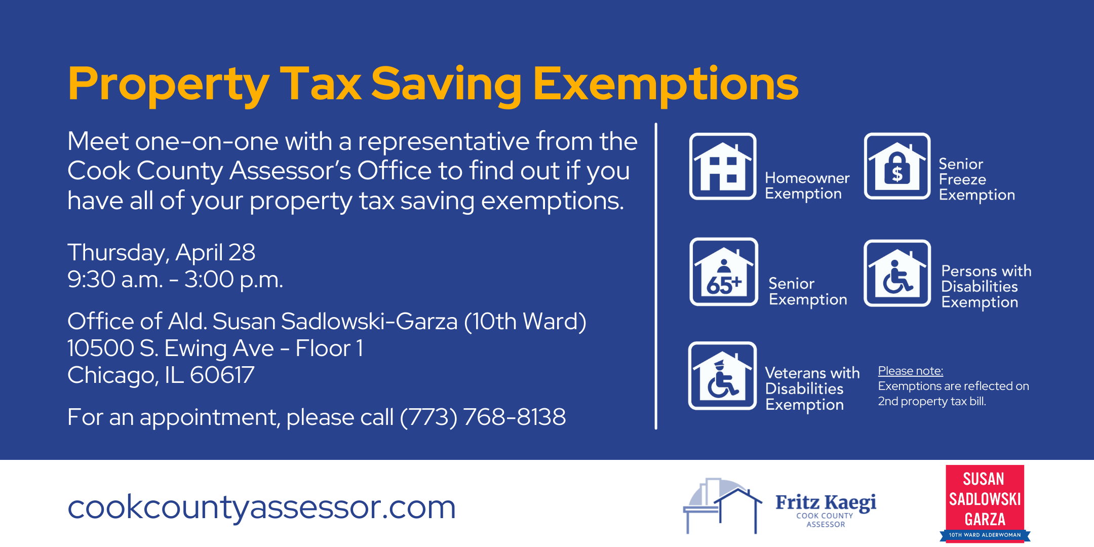 4.28.22 Property Tax Exemption Assistance w Ald Sadlowski-Garza