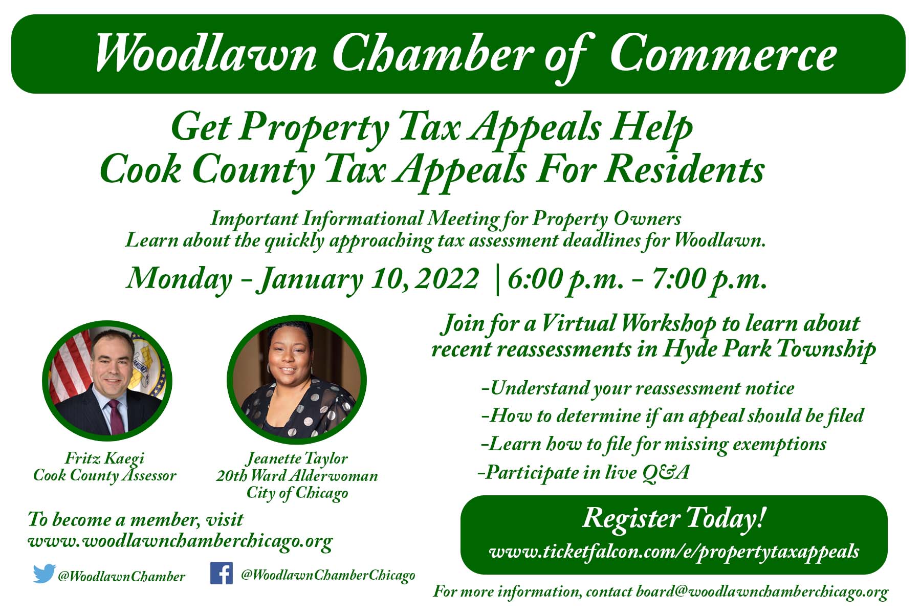 Invite to Hyde Park Township Webinar January 10, 2022