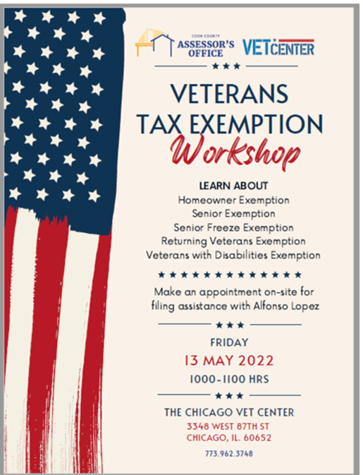 Veterans Workshop May 13 with the Chicago Vet Center