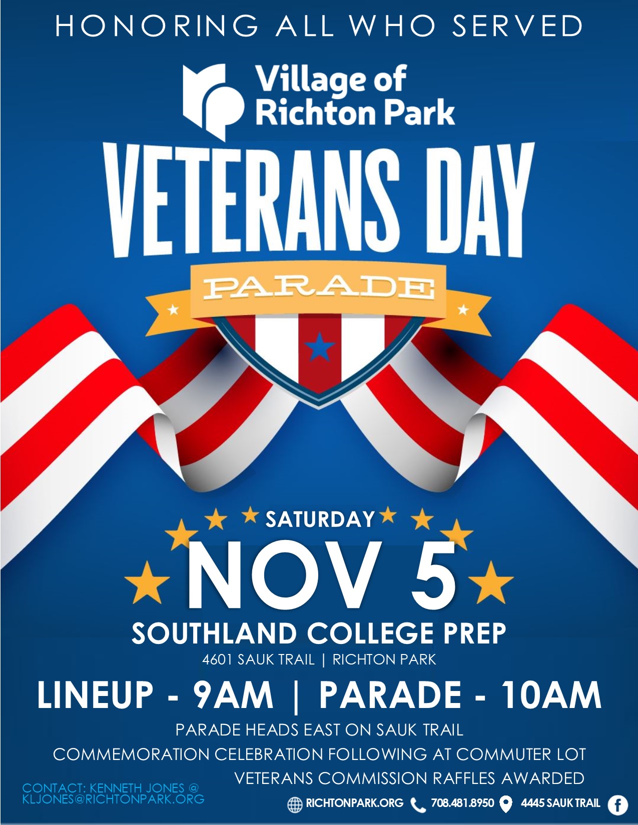 village of richton park veterans day parade november 5th