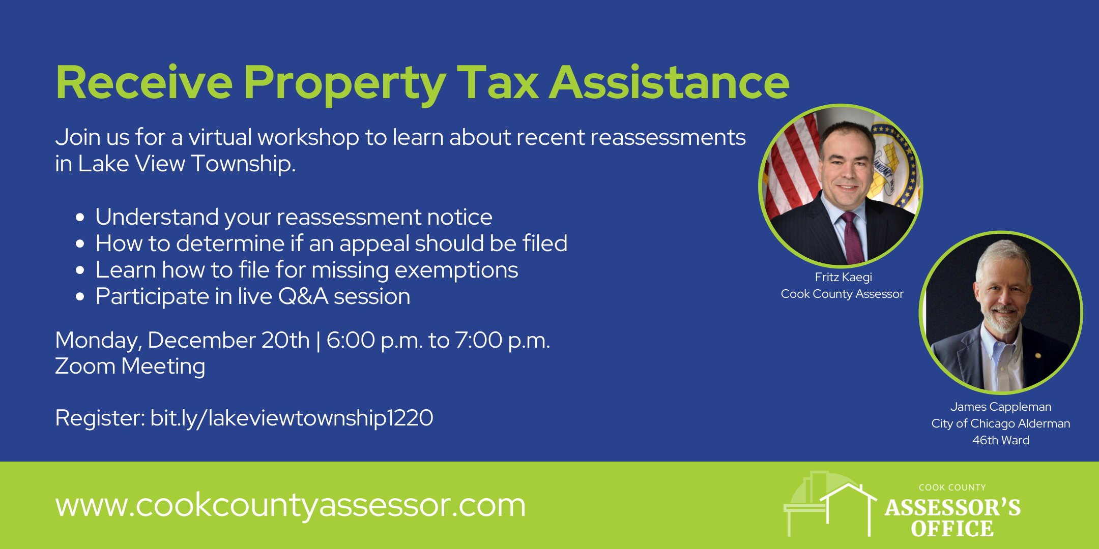 Property Tax Assessment Workshop December 20, 2021 Lake View Township 