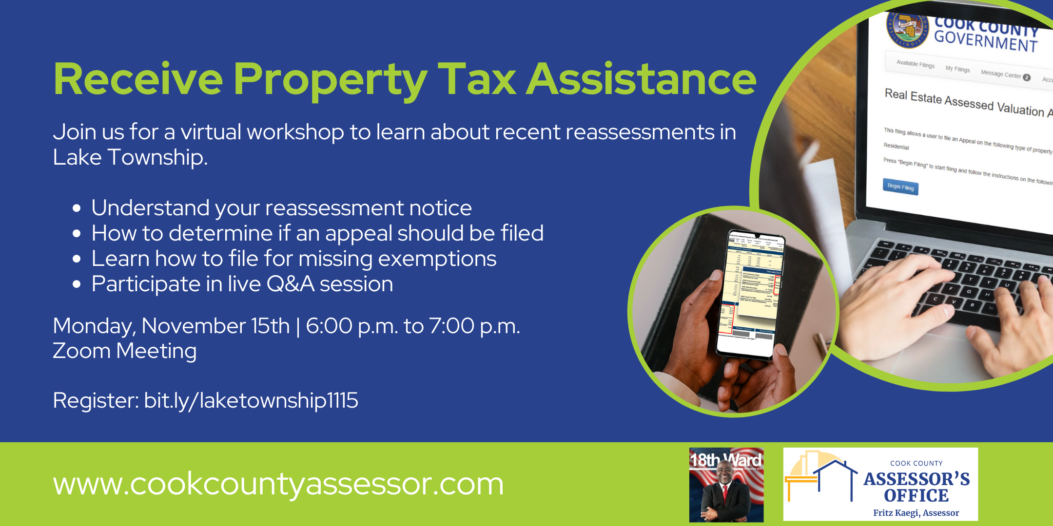 Property Tax Assessment Workshop November 15, 2021 Lake Township