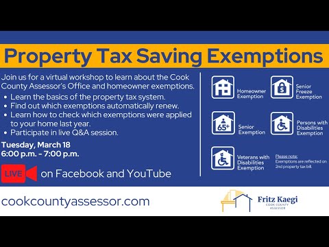Preview image for the video "Property Tax Saving Exemptions | Cook County Assessor's Office".