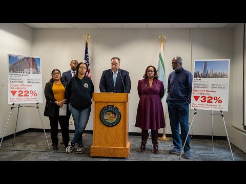 Preview image for the video "Assessor Fritz Kaegi &amp; Local Leaders Urge Legislature to Pass Property Tax Relief | Press Conference".