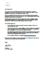 Our letter to Calumet property owners